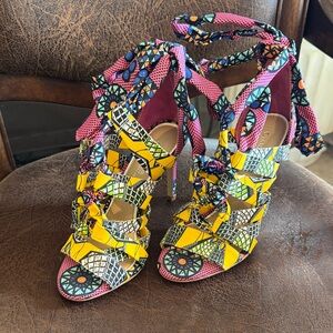 Gianni Bini Multicolor Strappy Heels